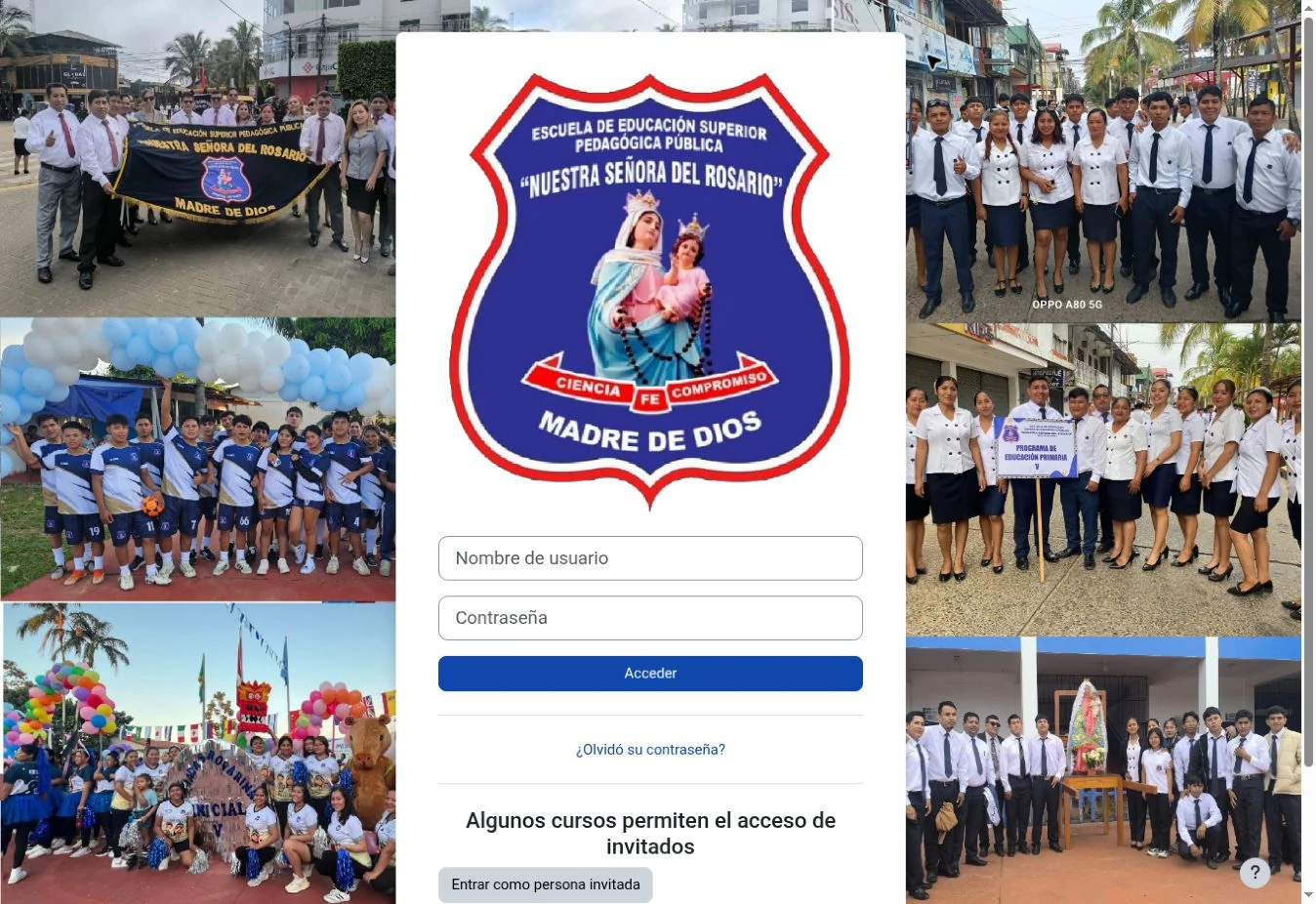 Página pública de EESPP Nuestra Señora del Rosario · Aula virtual · LMS